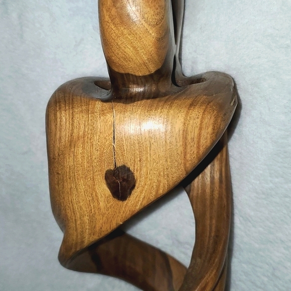 Carved Wood Eternal Love Sculpture - Picture 15 of 16